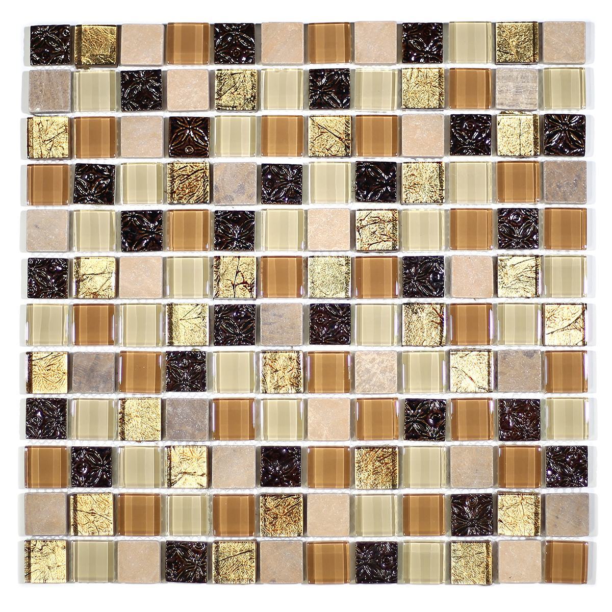 MA40-LS  1" SQUARE GLASS AND RESIN DECORATIVE PIECES MIX
