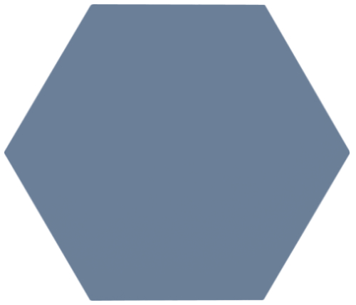 8 X 9 Meraki Azul Matte Porcelain Hexagon