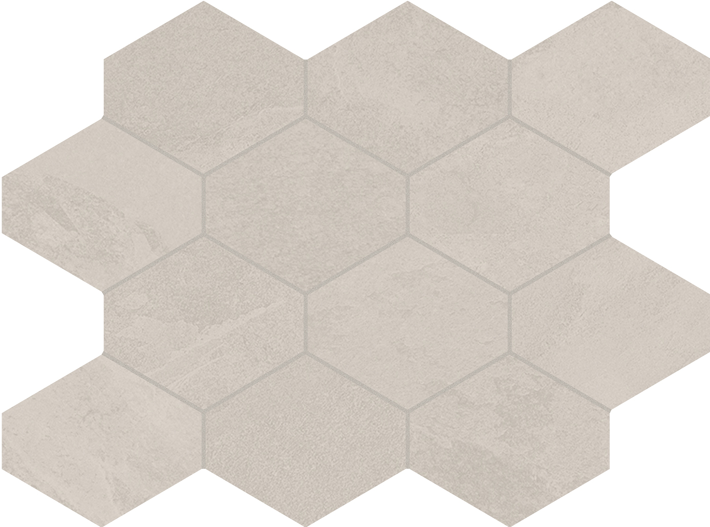 4 x 4 Brazilian Slate Oxford white Rectified Porcelain hexagon