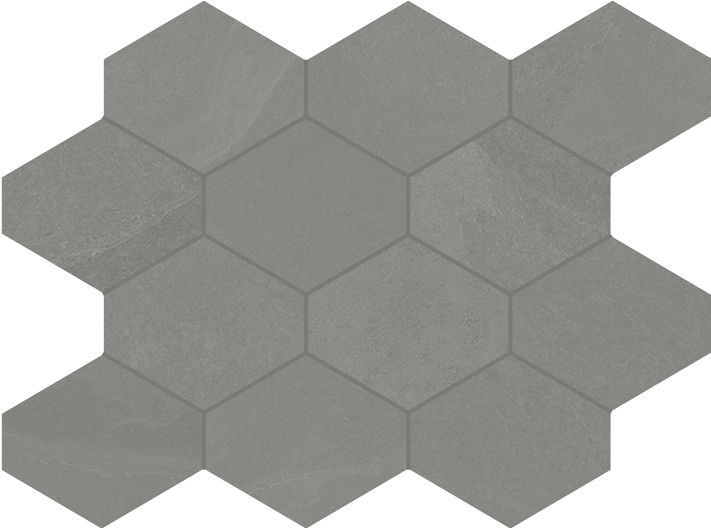 4 x 4 Brazilian Slate Silk Grey Rectified Porcelain hexagon